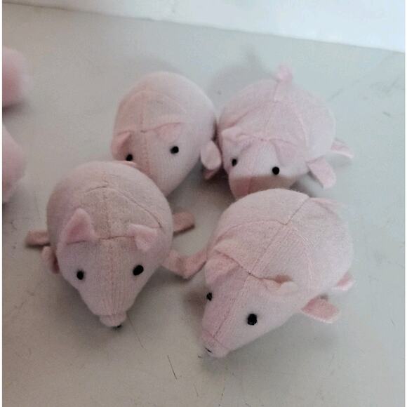 Vintage Stuff Plush Mama Pig And 4 Stuffed Animal Piglets Zippered Tummy Pouch - Picture 3 of 12